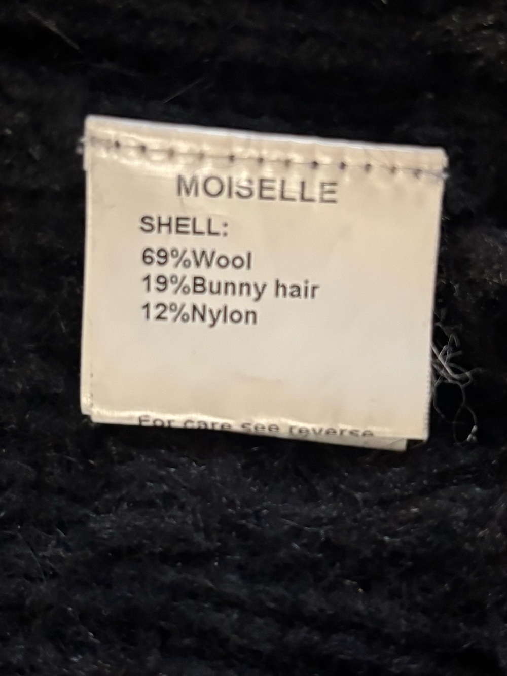 Moiselle Black Luxe Wool Knit Vest Quiet Luxury Dark Academia Boho Goth Size 2 - Picture 9 of 10
